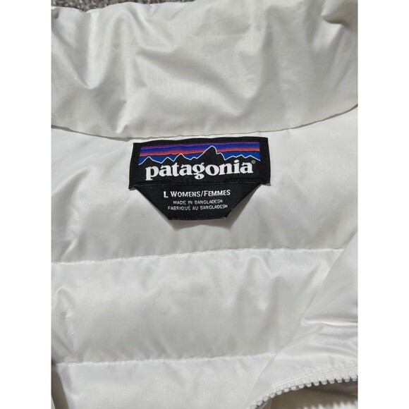 Patagonia Women's Down Sweater Puffer Jacket Off white Women's Large - Picture 3 of 7